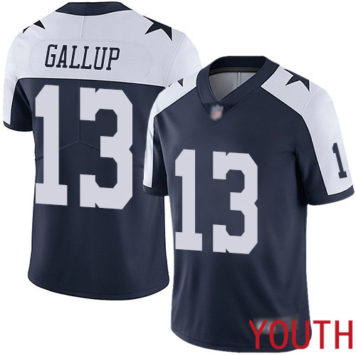 Youth Dallas Cowboys Limited Navy Blue Michael Gallup Alternate 13 Vapor Untouchable Throwback NFL Jersey